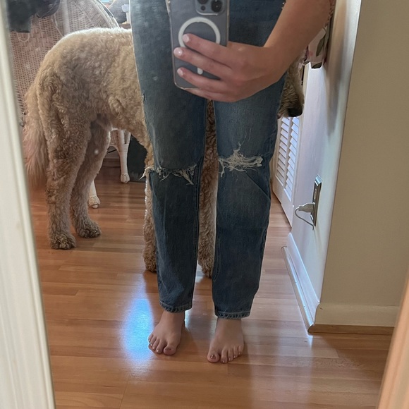 NEW Zara Slim Fit High Rise Ripped Ankle Jeans 6 - Picture 16 of 16